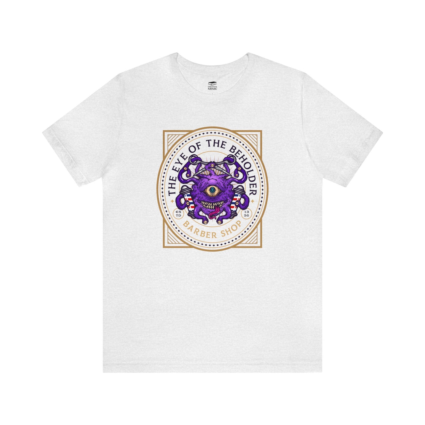 Eye of the Beholder Barber Shop | Side Hustle Collection | Retail Fit Fantasy Geek Cotton T-shirt