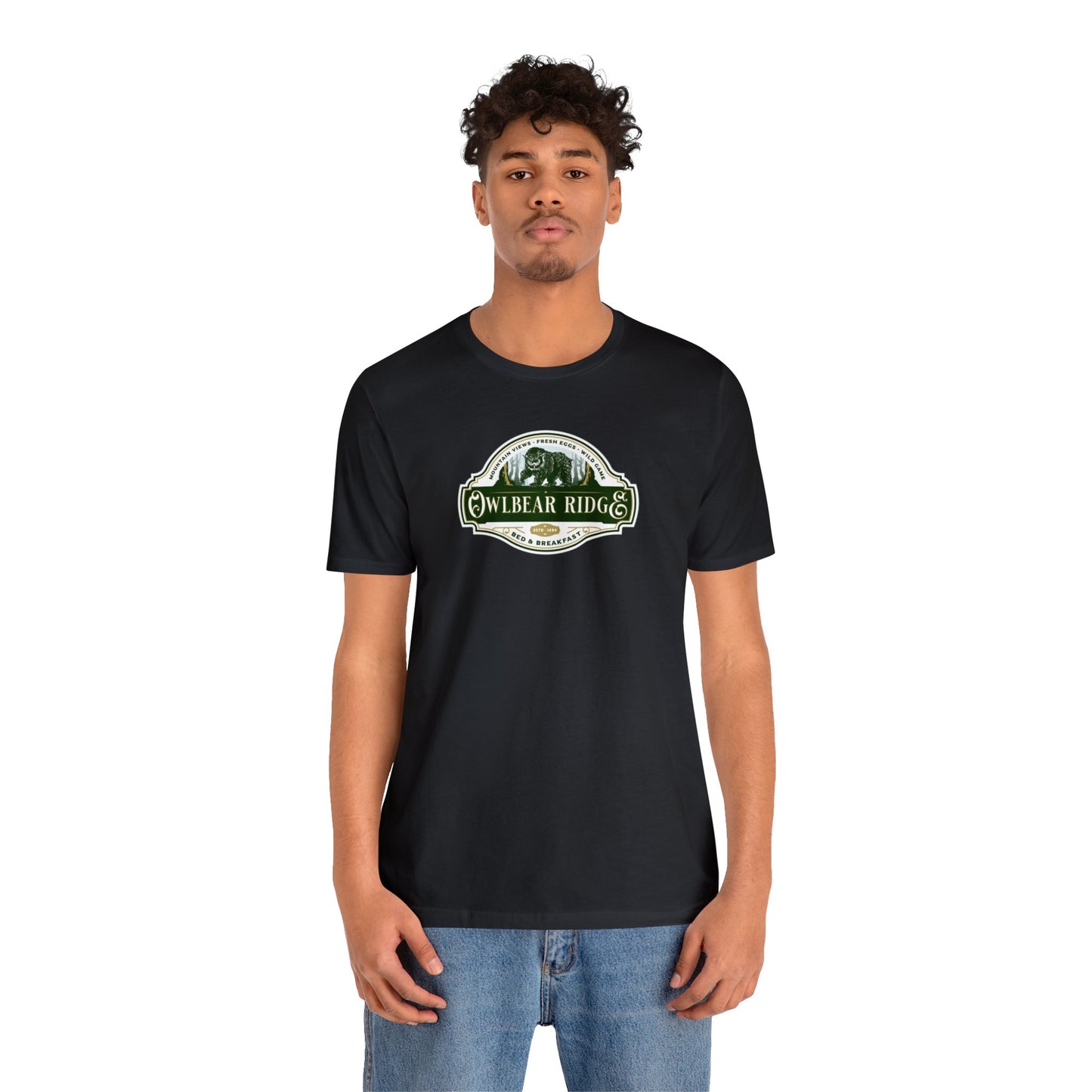 Owlbear Ridge Bed and Breakfast | Side Hustle Collection | Retail Fit Fantasy Geek Cotton T-shirt