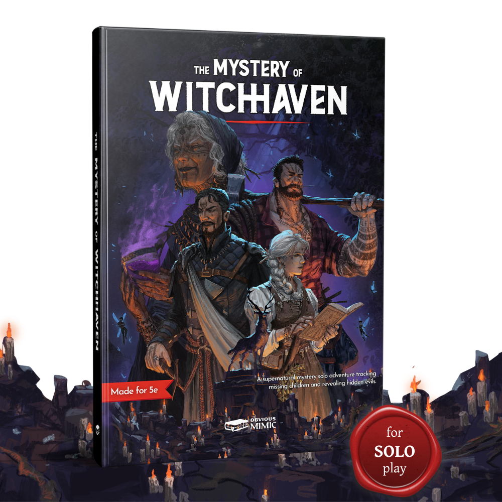 The Mystery of Witchhaven - A 5e Solo Adventure (Hardcover)
