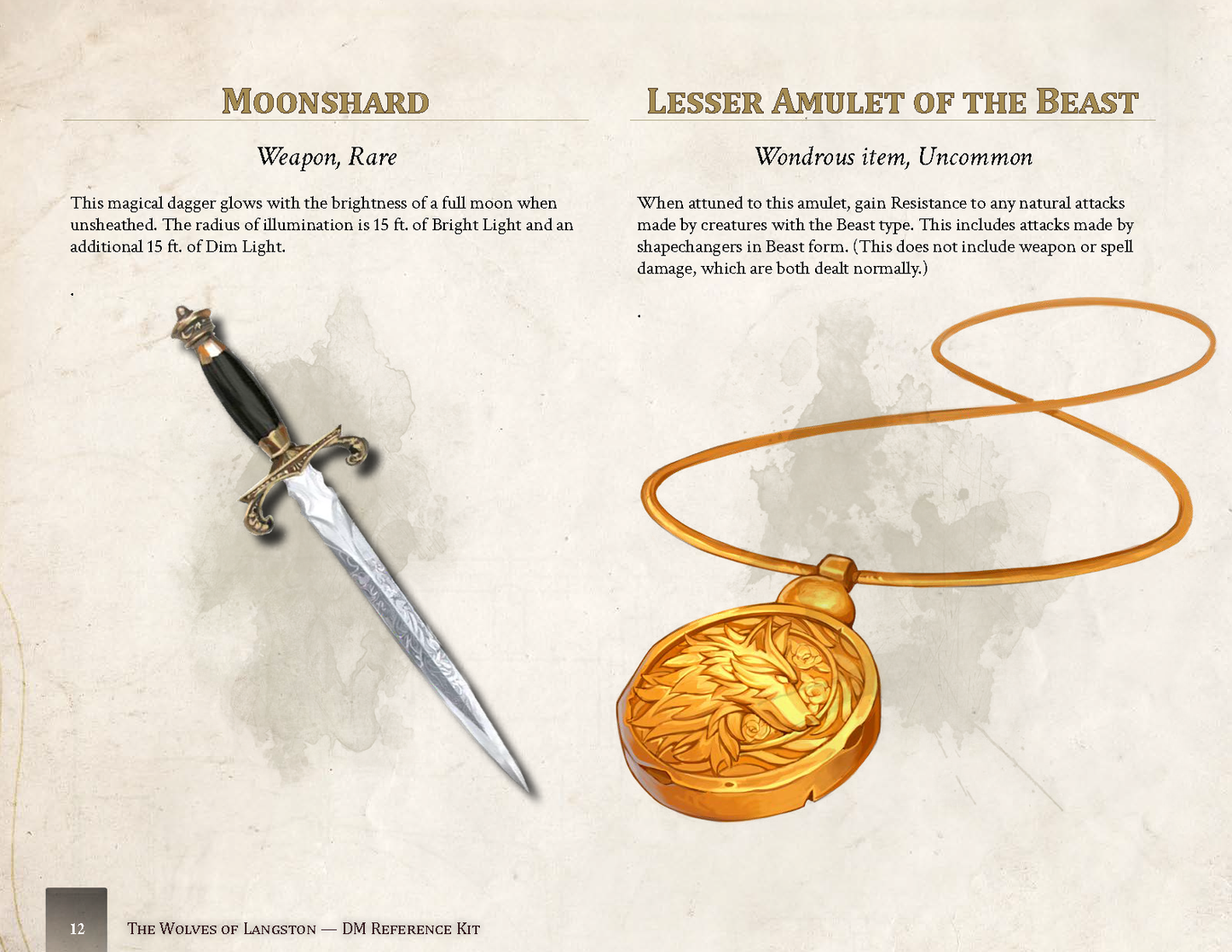 The Wolves of Langston - DM Reference Kit (FREE)