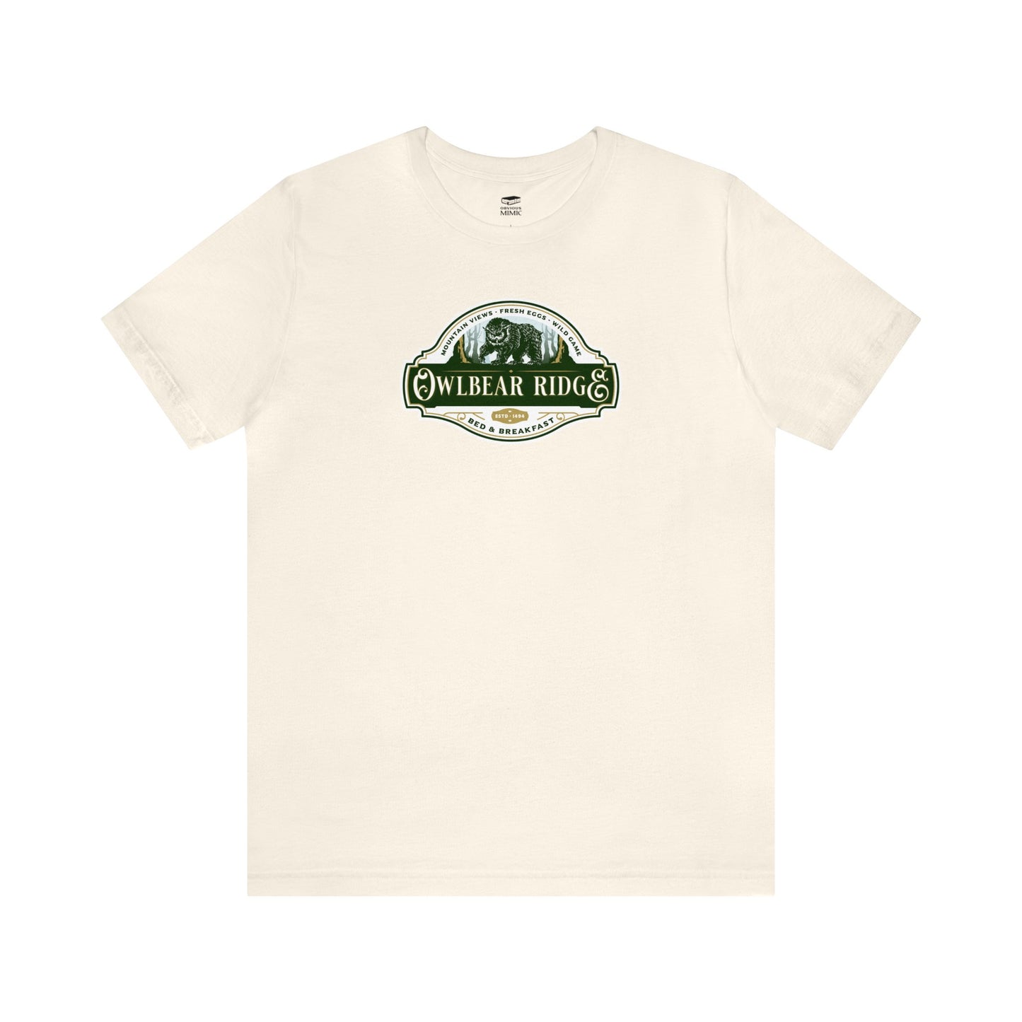Owlbear Ridge Bed and Breakfast | Side Hustle Collection | Retail Fit Fantasy Geek Cotton T-shirt