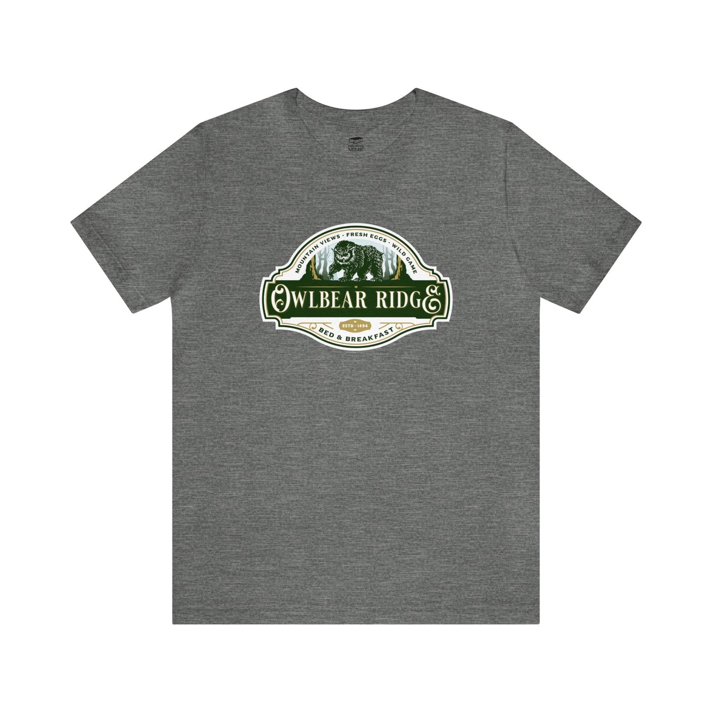 Owlbear Ridge Bed and Breakfast | Side Hustle Collection | Retail Fit Fantasy Geek Cotton T-shirt