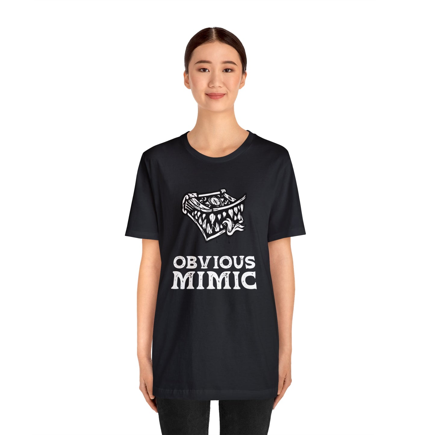 Monstrous Tome Retail Fit Fantasy Geek T-shirt | Obvious Mimic Official Collection\