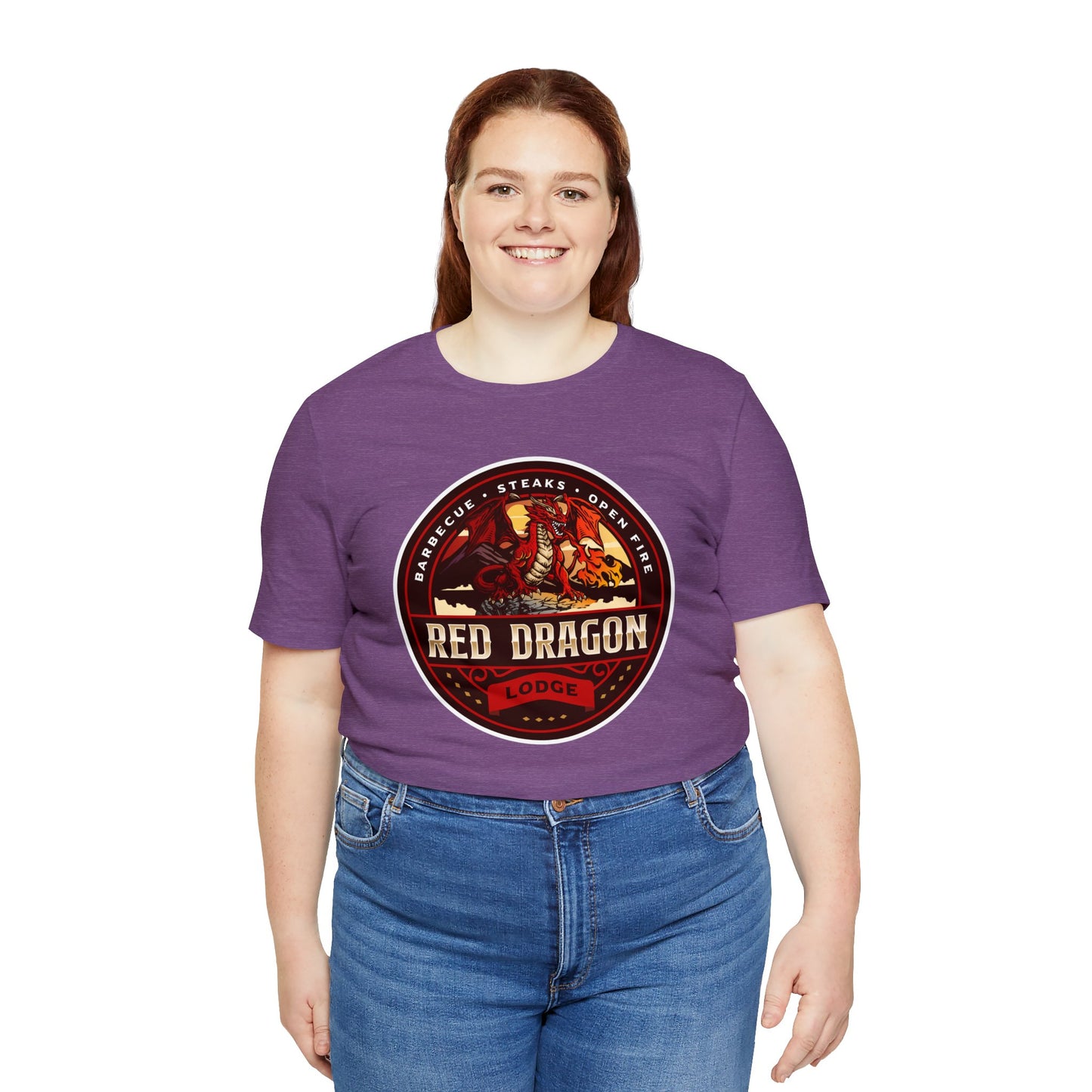 Red Dragon Lodge | Side Hustle Collection | Retail Fit Fantasy Geek Cotton T-shirt
