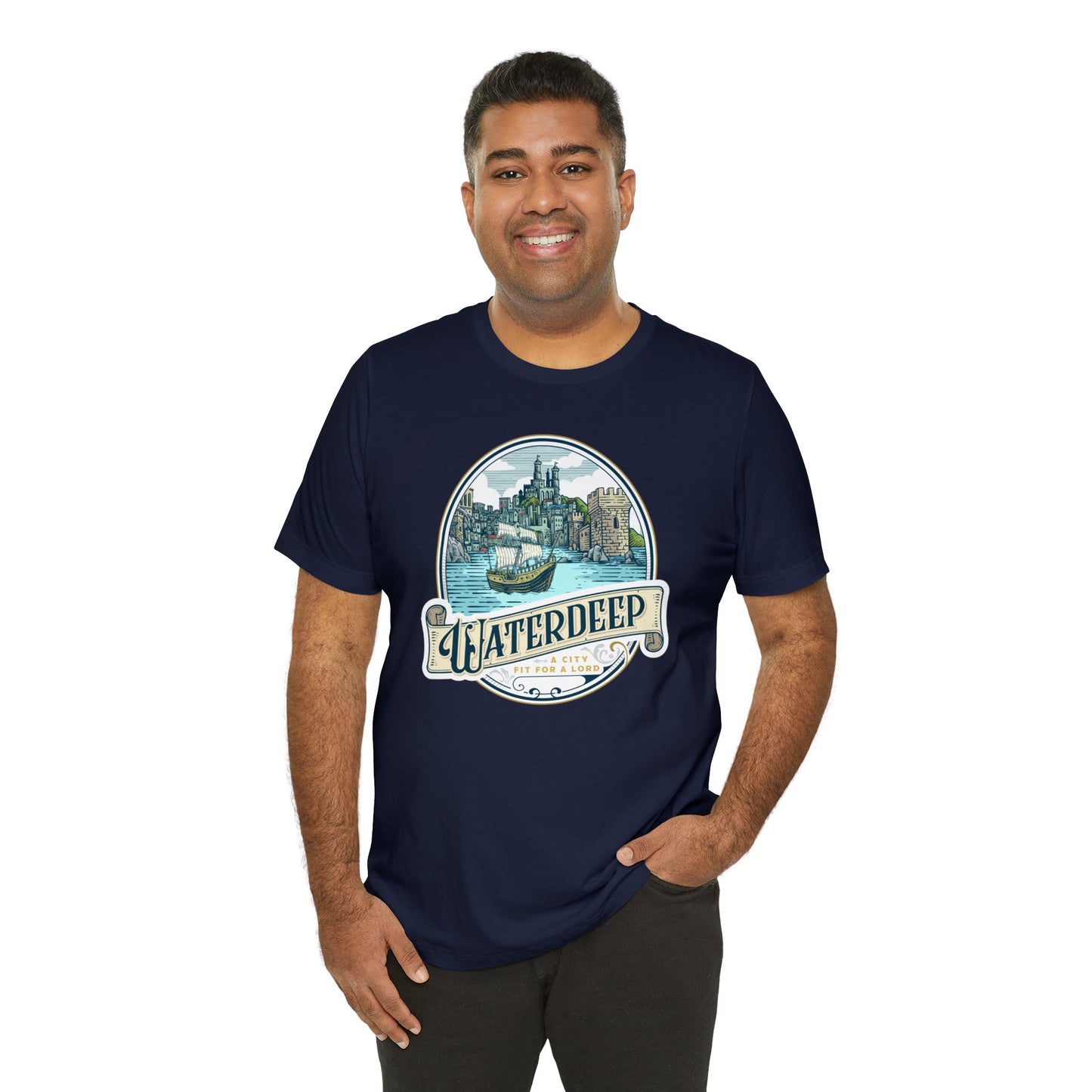 Waterdeep | Wish You Were Here Collection | Retail Fit Fantasy Geek Cotton T-shirt