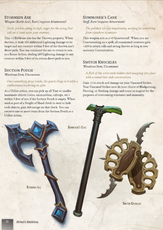 Atma's Arsenal - A Collection of 100 5e Magic Items