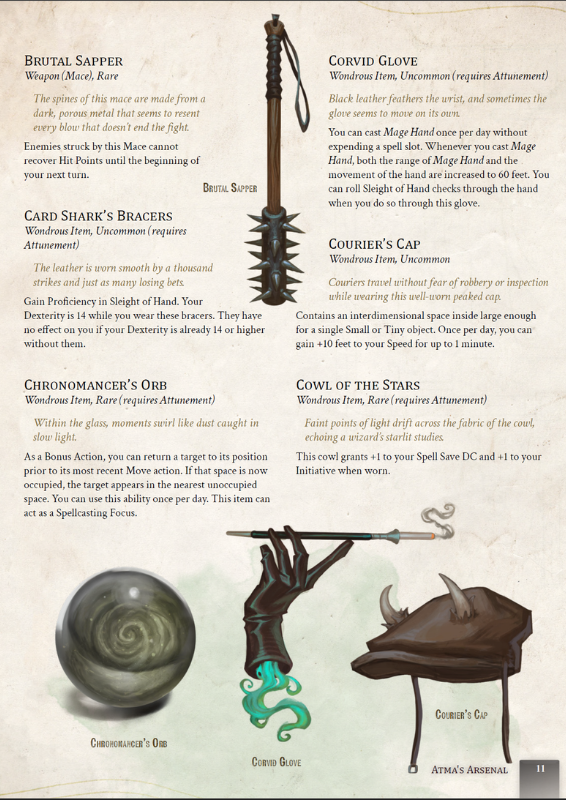 Atma's Arsenal - A Collection of 100 5e Magic Items