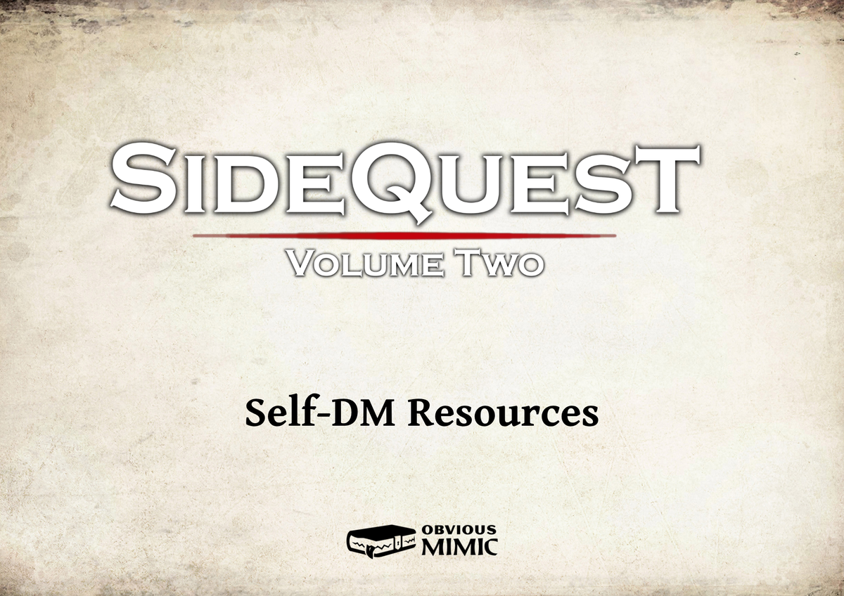 SideQuest: Volume 2 - Self-DM Pack (Optional)