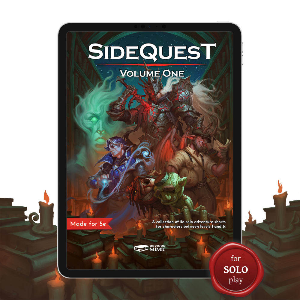 SideQuest: Volume 1 - A Collection of 5e Solo Adventure Shorts (PDF + Epub)