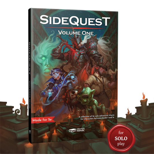 SideQuest: Volume 1 - A Collection of 5e Solo Adventure Shorts (Hardcover)