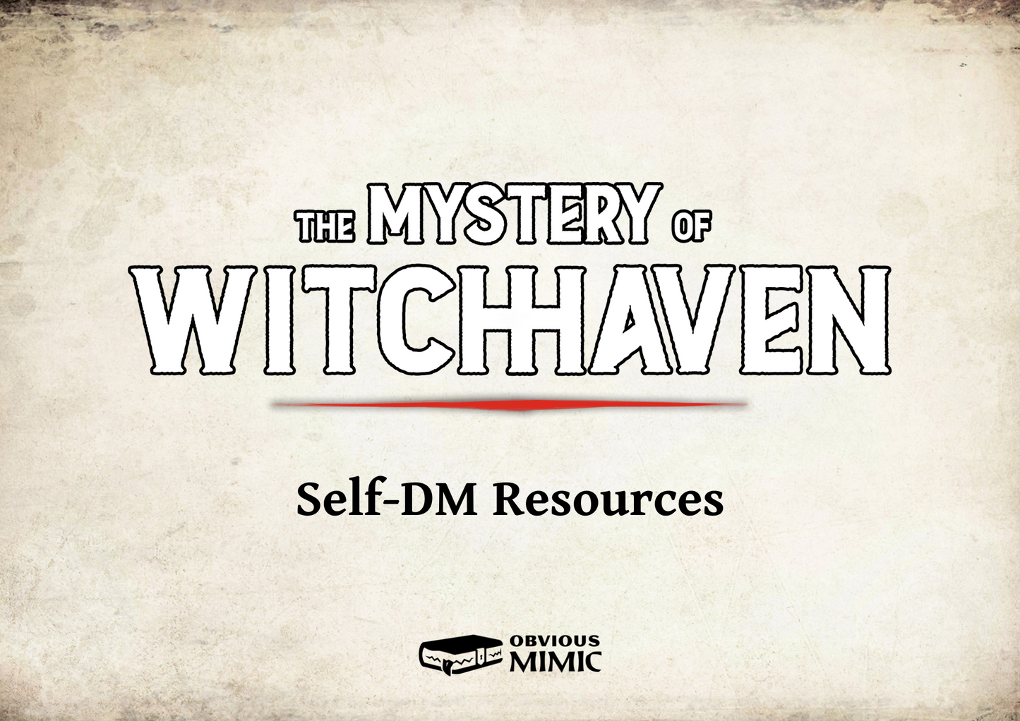 The Mystery of Witchhaven - Self-DM Pack (Optional)