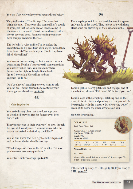 The Wolves of Langston Solo 5e Adventure (PDF + Epub)