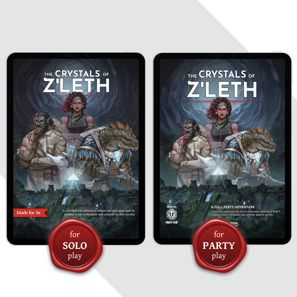 The Crystals of Z'leth Forever DM Digital Bundle (Solo + Party Adventures)