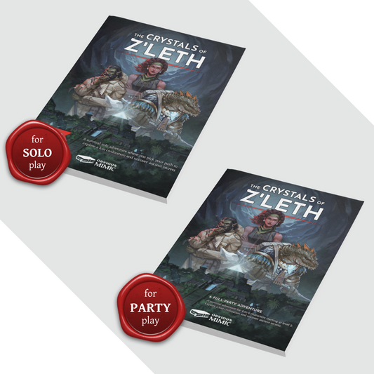 The Crystals of Z'leth Forever DM Softcover Bundle (Solo + Party Adventures)