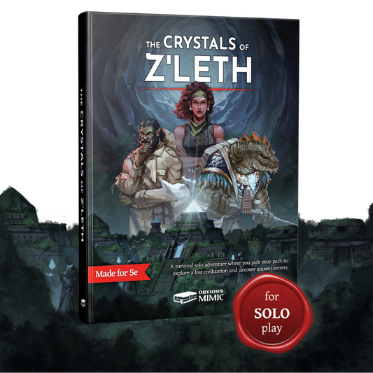 The Crystals of Z'leth - An Extended 5e Solo Adventure (Collectible Hardcover)