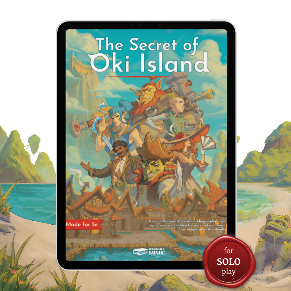 The Secret of Oki Island - A 5e Solo Adventure (PDF + Epub - PRE-ORDER)