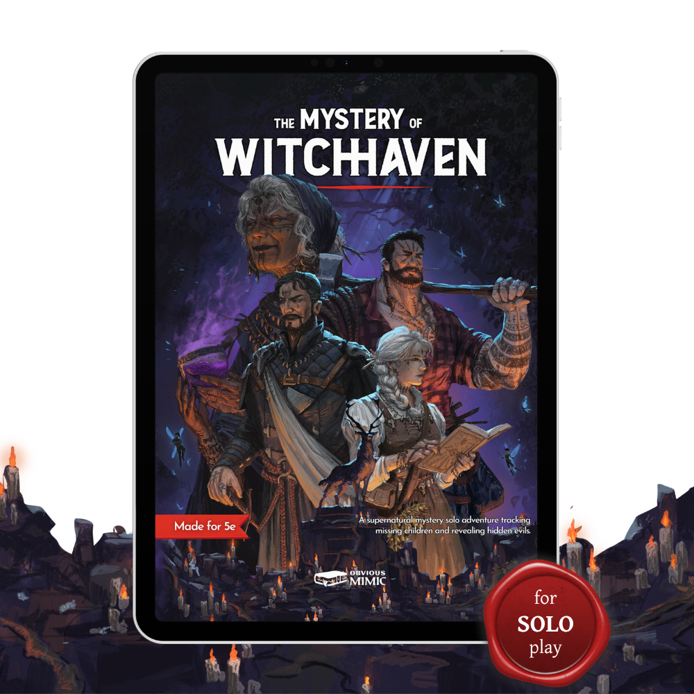 The Mystery of Witchhaven - A 5e Solo Adventure (PDF + Epub)