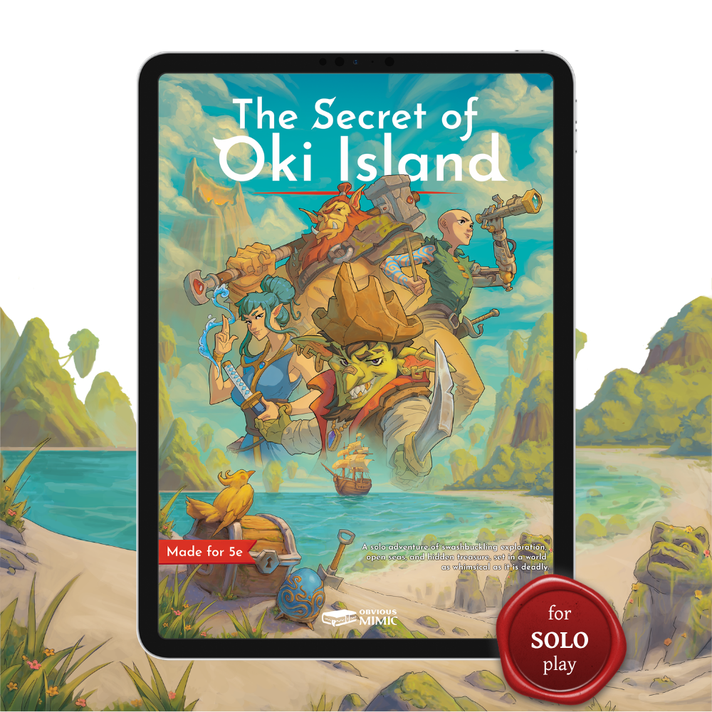 The Secret of Oki Island - A 5e Solo Adventure (PDF + Epub)