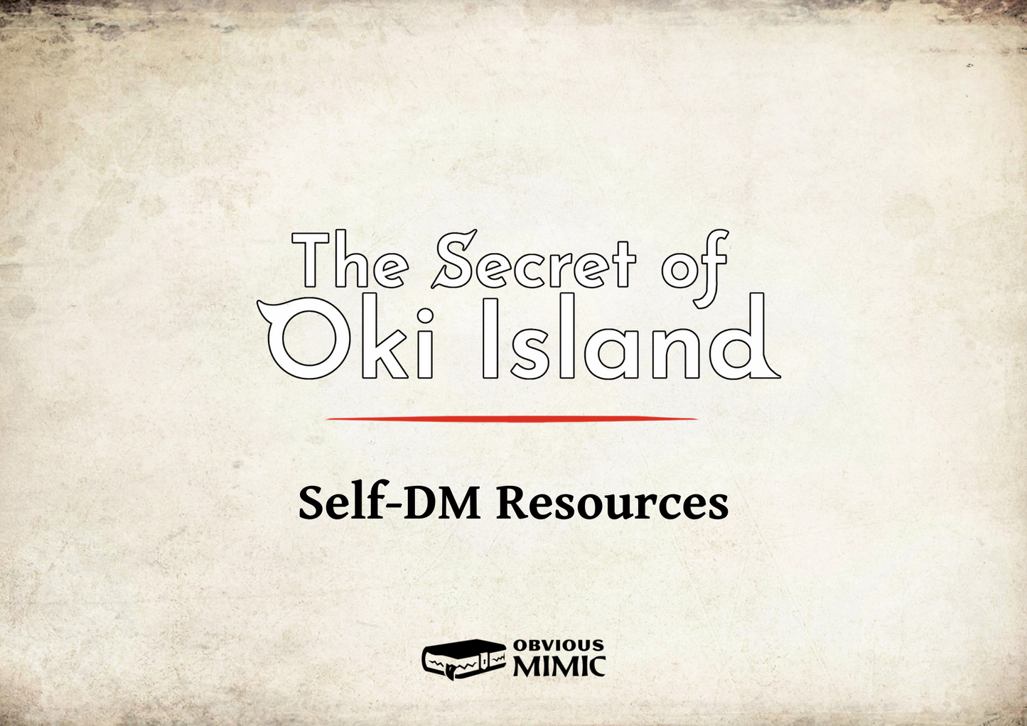 The Secret of Oki Island - Self-DM Pack (Optional)