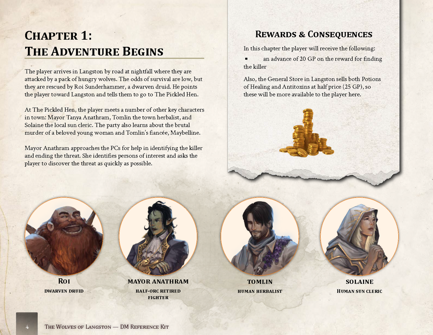 The Wolves of Langston - DM Reference Kit (FREE)