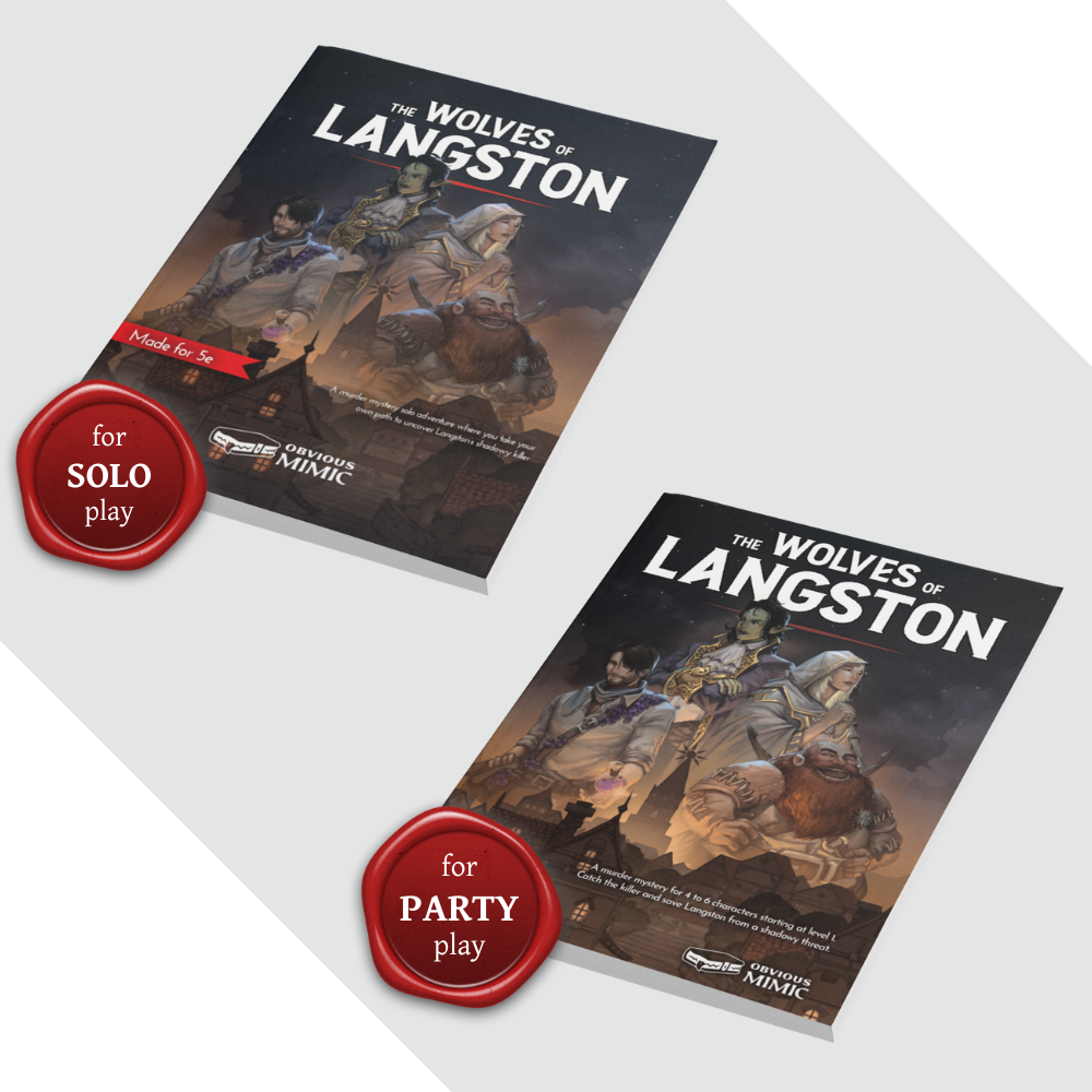 The Wolves of Langston Forever DM Softcover Bundle (Solo + Party Adventures)