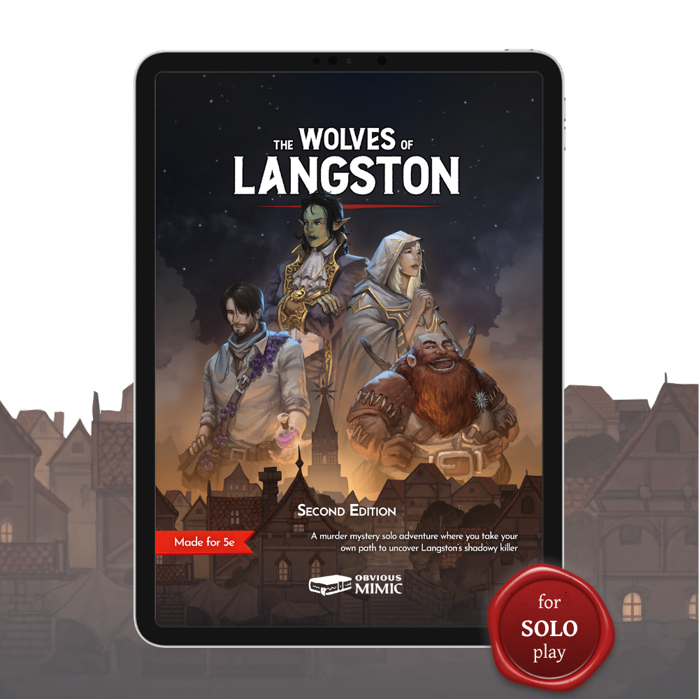 The Wolves of Langston Solo 5e Adventure (PDF + Epub)