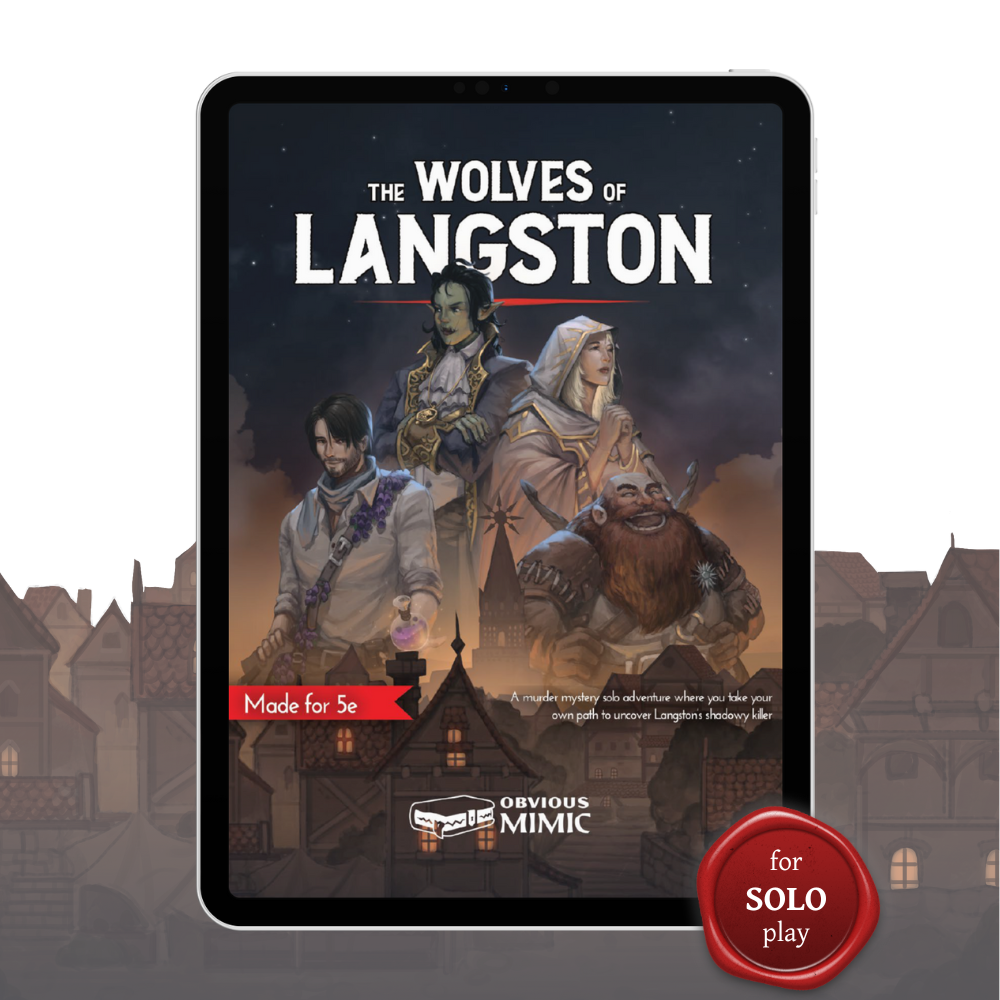 The Wolves of Langston Solo 5e Adventure (PDF + Epub)