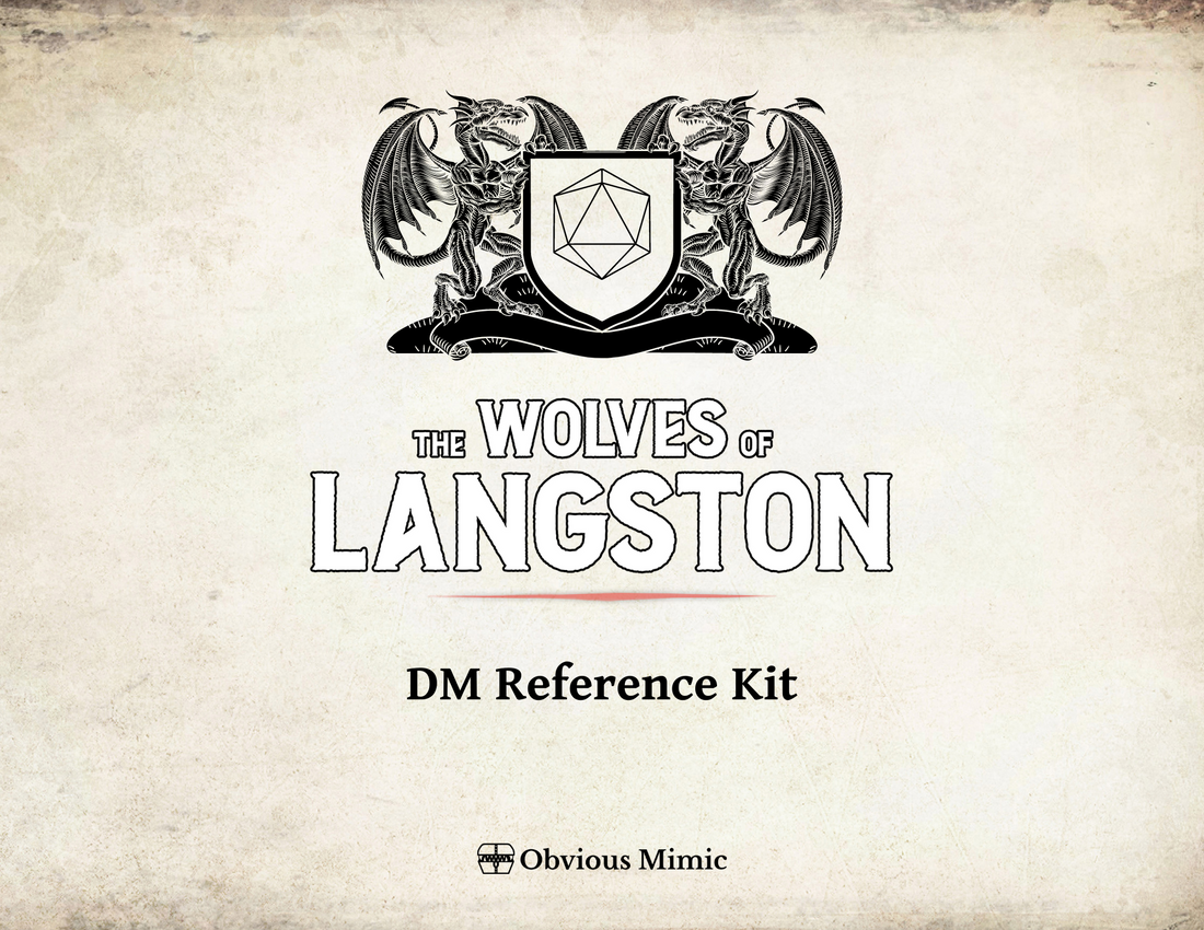 The Wolves of Langston - DM Reference Kit (FREE) – Obvious Mimic Press