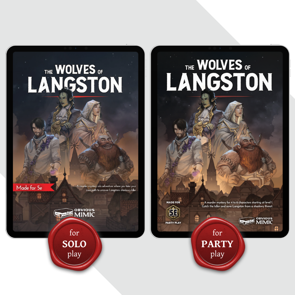 The Wolves of Langston Forever DM Digital Bundle (Solo + Party Adventures)