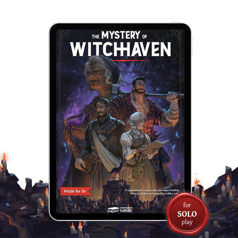 The Mystery of Witchhaven - A 5e Solo Adventure (PDF + Epub)